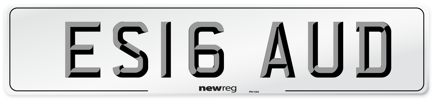 ES16 AUD Number Plate from New Reg